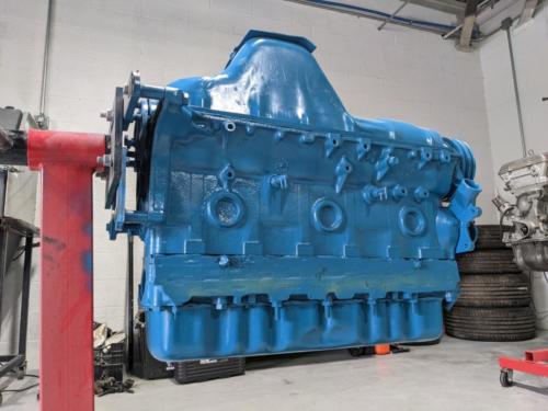 Engine painted original blue